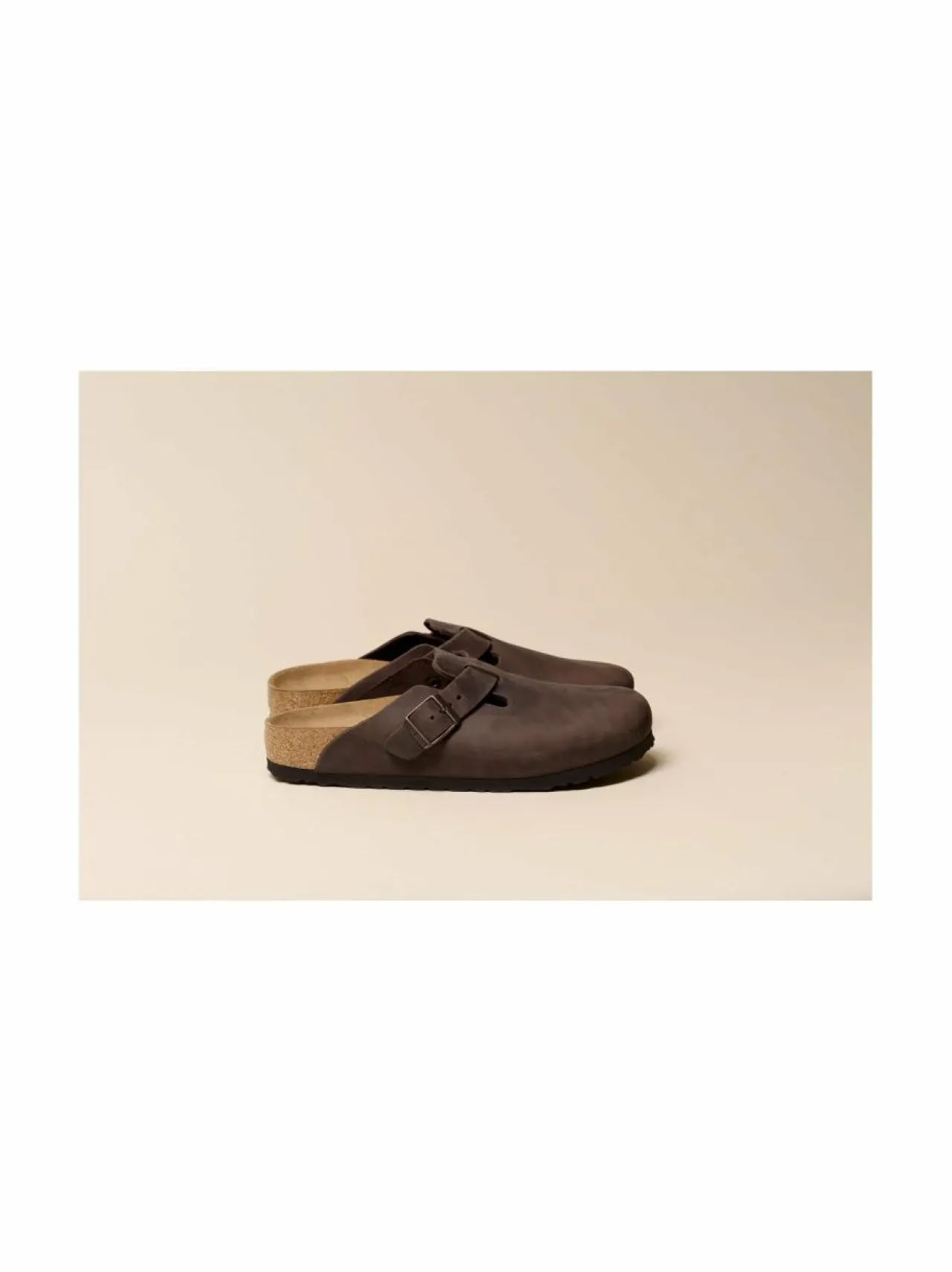 Tohvelit<BIRKENSTOCK Boston-nahkatohvelit HABANA