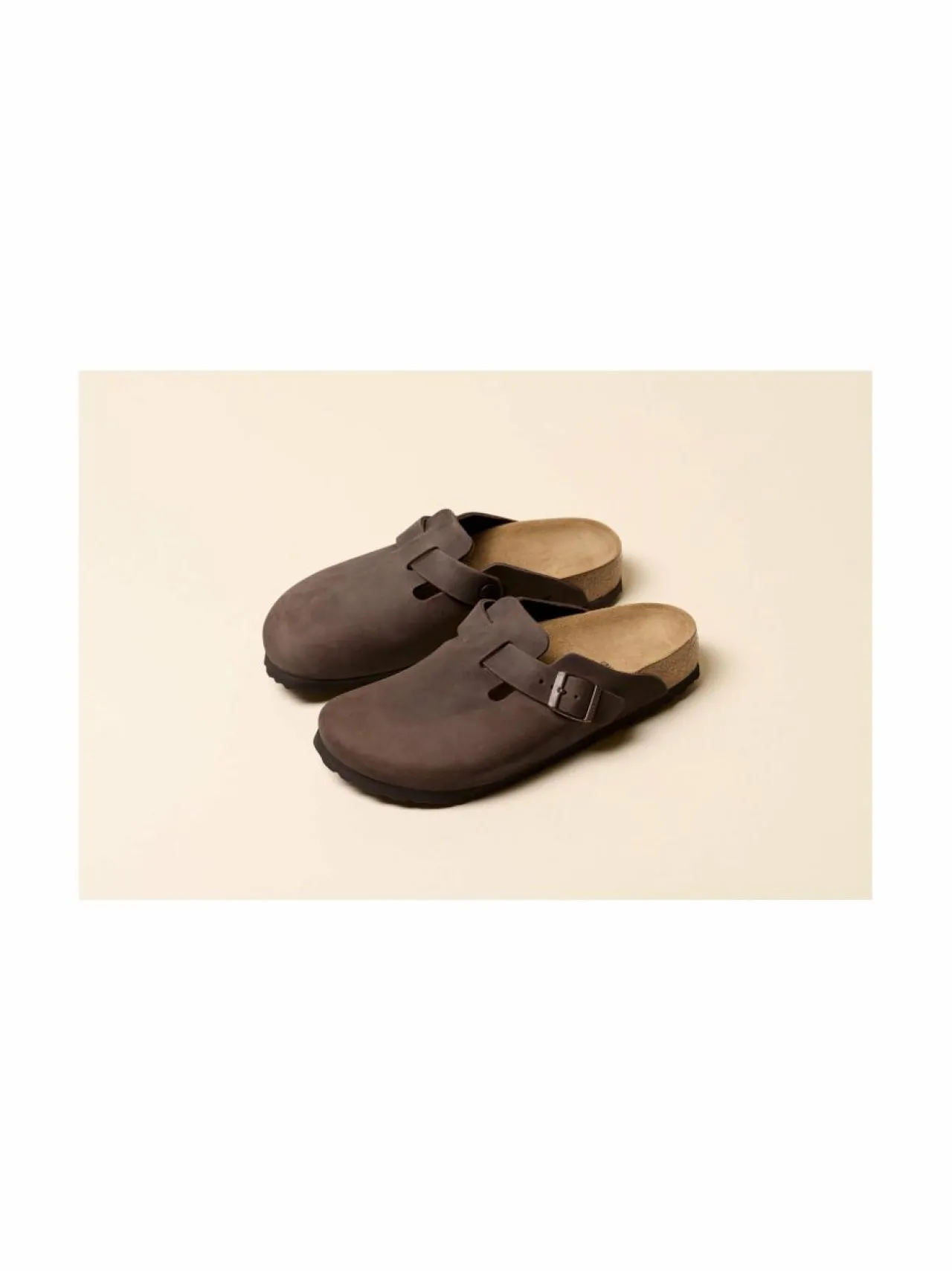 Tohvelit<BIRKENSTOCK Boston-nahkatohvelit HABANA
