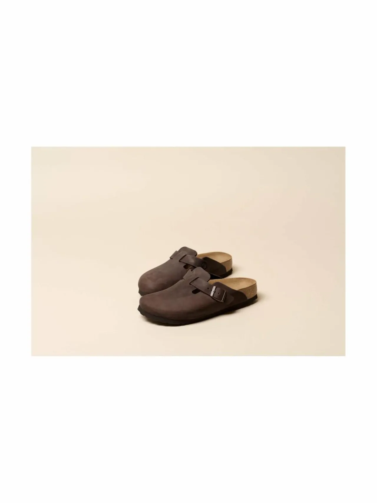 Tohvelit<BIRKENSTOCK Boston-nahkatohvelit HABANA