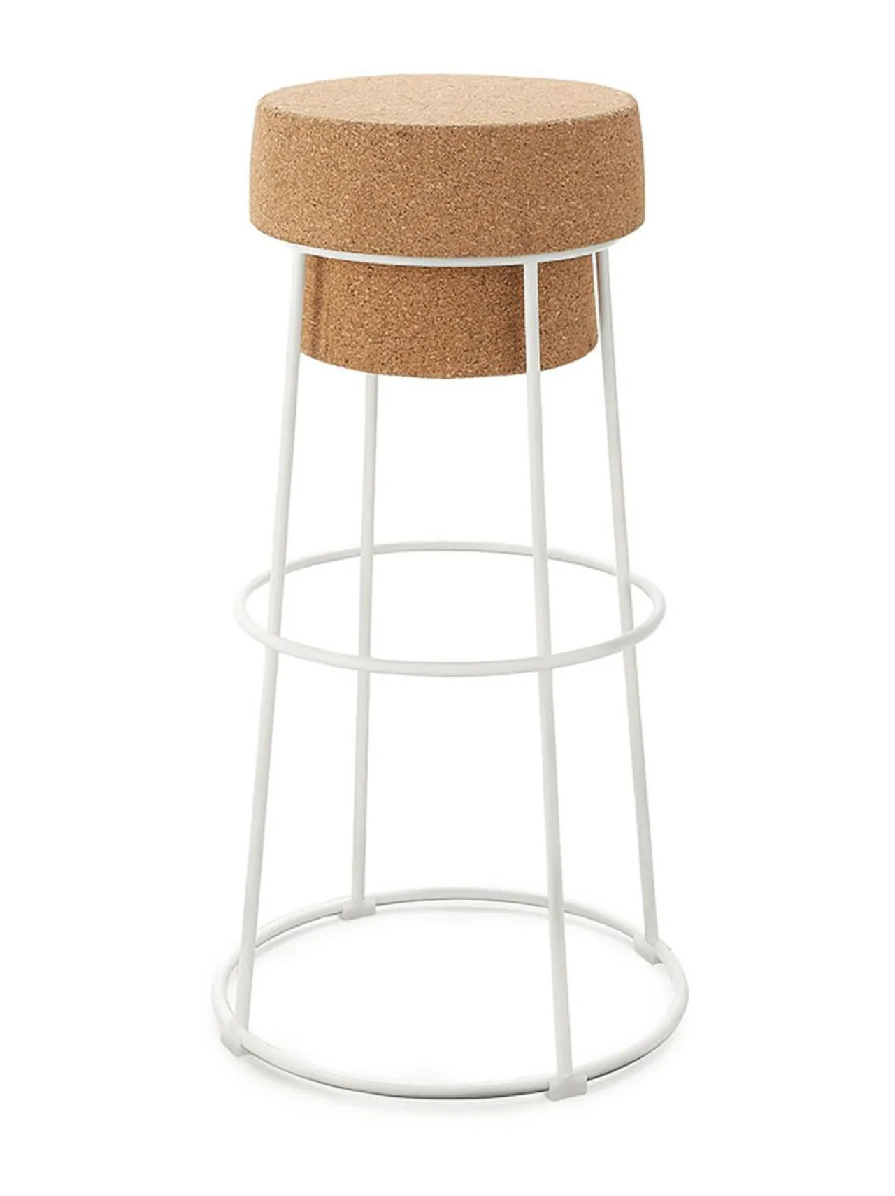 Domitalia Bouchon Baarijakkara 76cm valkoinen metallirunko^ Baari- & Viinitarvikkeet