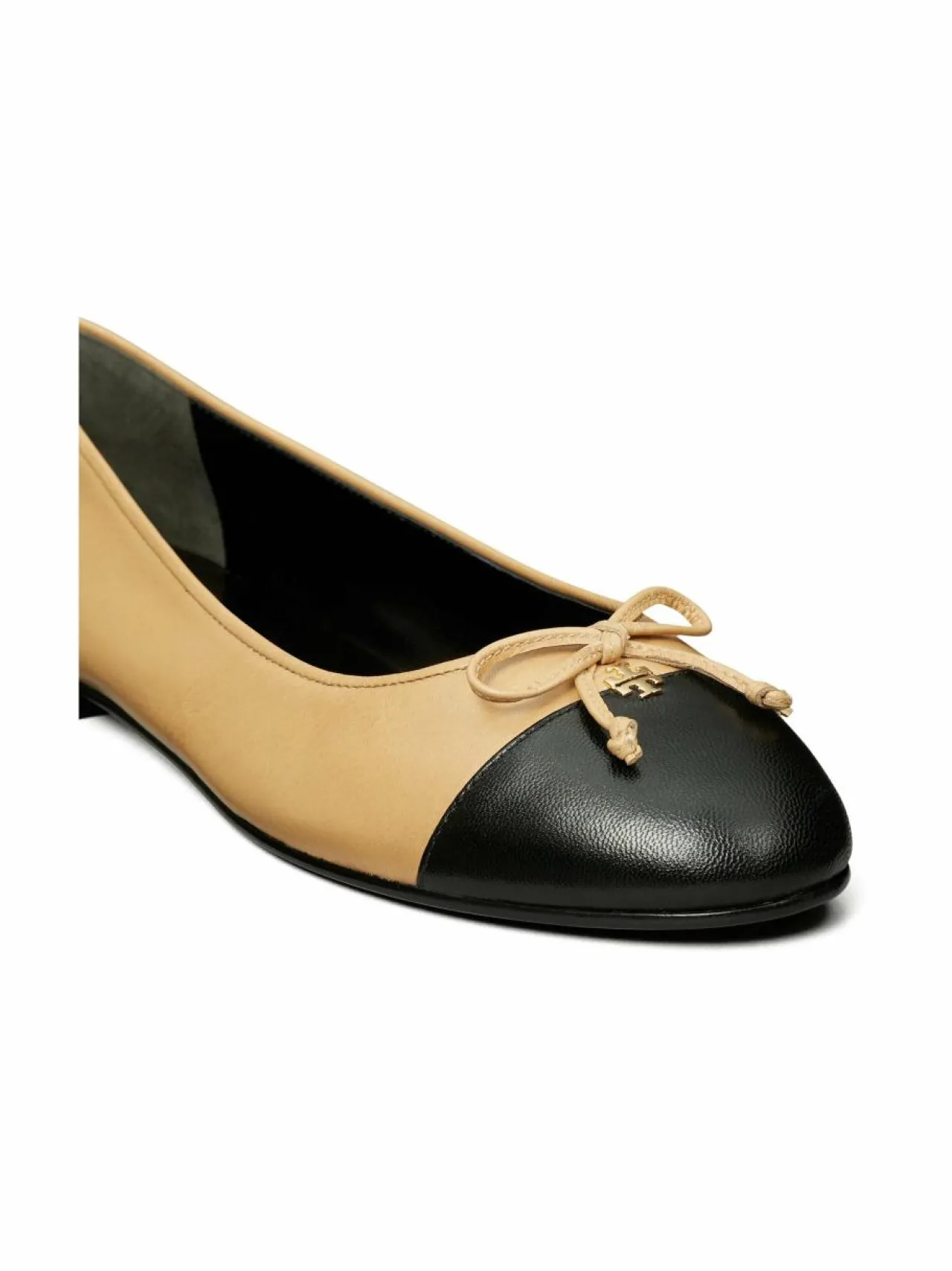 Avokkaat & Korkokengät<Tory Burch Bow-nahkaballerinat 200 GINGER SHORTBREAD / PERFECT BLACK