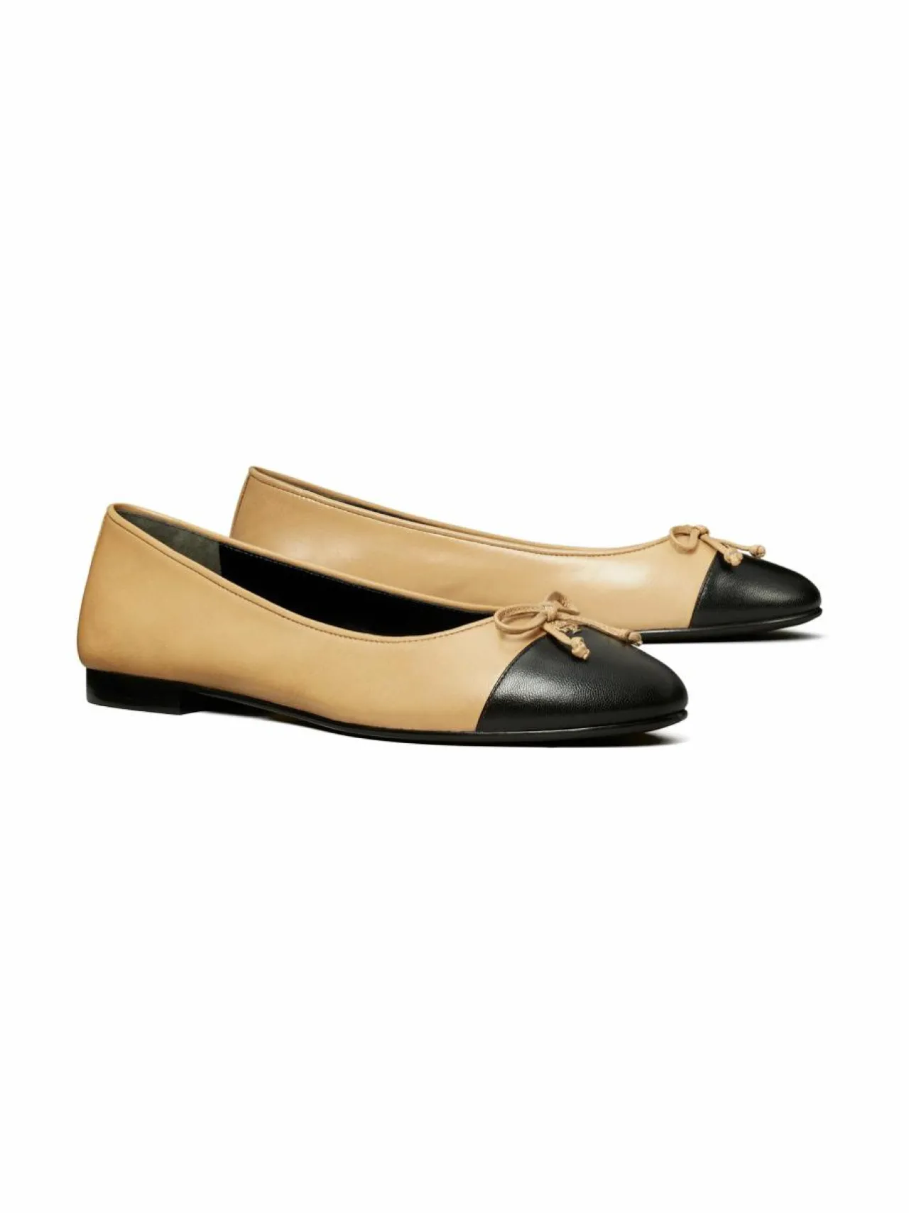 Avokkaat & Korkokengät<Tory Burch Bow-nahkaballerinat 200 GINGER SHORTBREAD / PERFECT BLACK