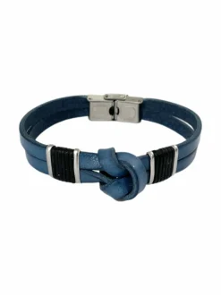 Korut<DFJ Collections Brace leather big knot blue SININEN