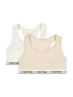 Alusvaatteet<Calvin Klein Kids Bralette-alustoppi 2-pack 0VO OYSTERGREY/TOFU