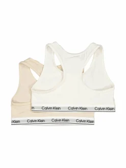 Alusvaatteet<Calvin Klein Kids Bralette-alustoppi 2-pack 0VO OYSTERGREY/TOFU