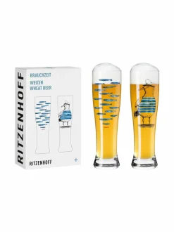 Lasit<Ritzenhoff Brauchzeit Weizen -olutlasi, 2 kpl BLUE,BLACK