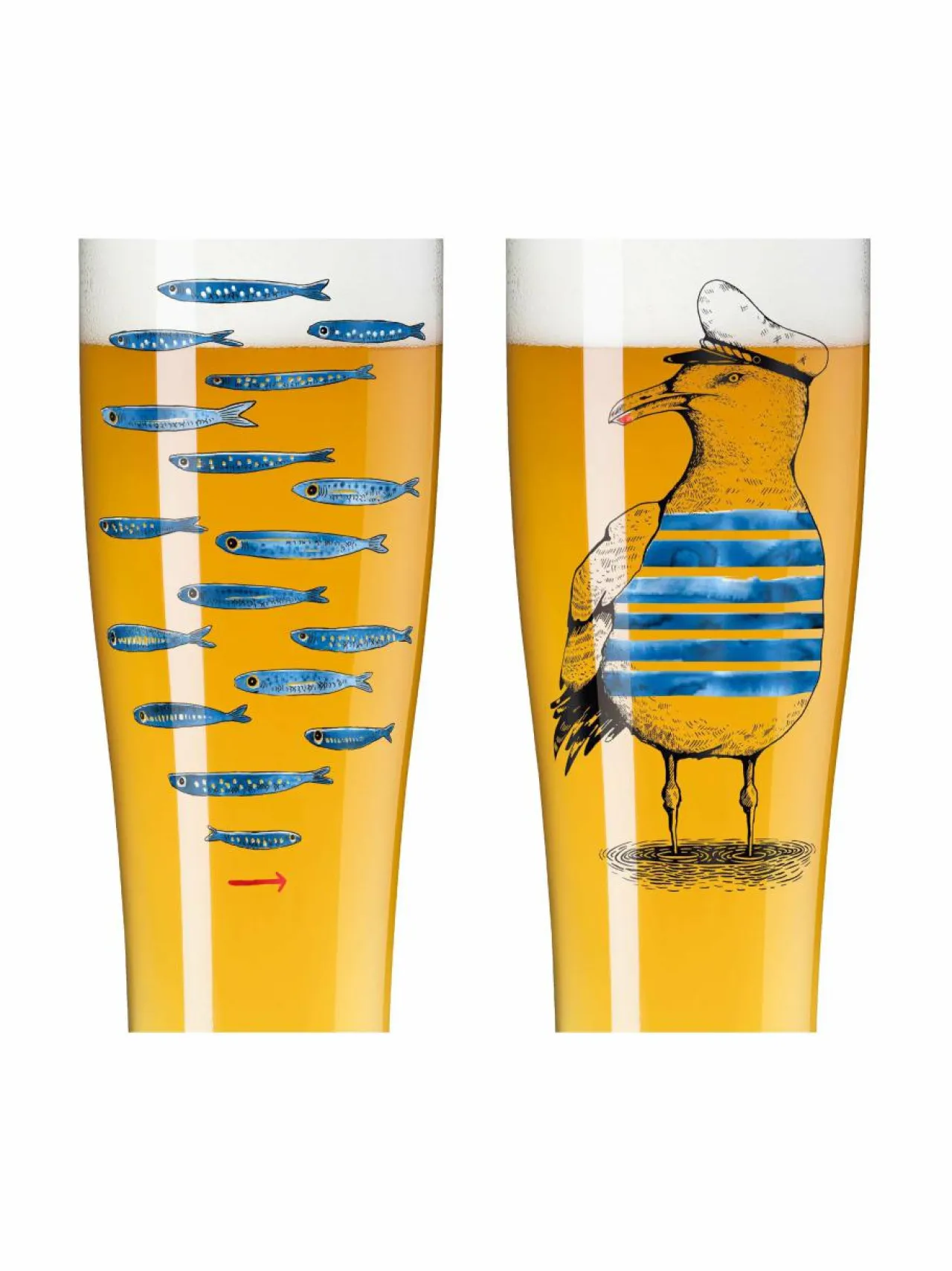Lasit<Ritzenhoff Brauchzeit Weizen -olutlasi, 2 kpl BLUE,BLACK