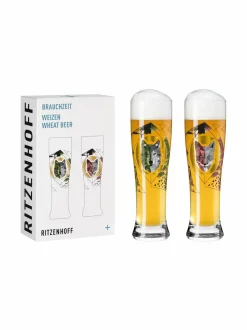 Lasit<Ritzenhoff Brauchzeit Weizen -olutlasi, 2 kpl GREEN,RED,GREY