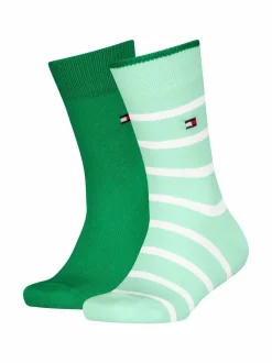 Sukat & Sukkahousut<Tommy Hilfiger Breton Stripe -sukat 2-pack 007 FADED GREEN
