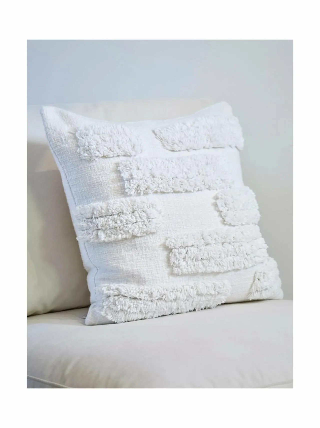 Sisustustyynyt<Classic Collection Bricks-tyynynpäällinen WHITE