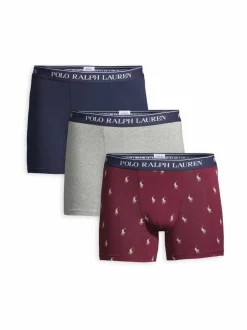 Alusasut<Polo Ralph Lauren Brief-bokserialushousut 3-pack 3PK DMSN RD AOP CRM/AD HTR/NVY