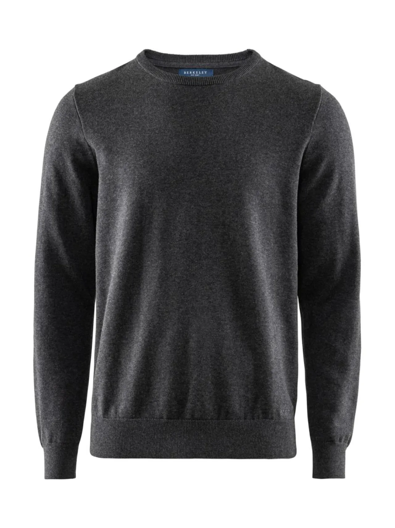 Neuleet<Berkeley Brockton Cotton Crew -puuvillaneule DARK GREY