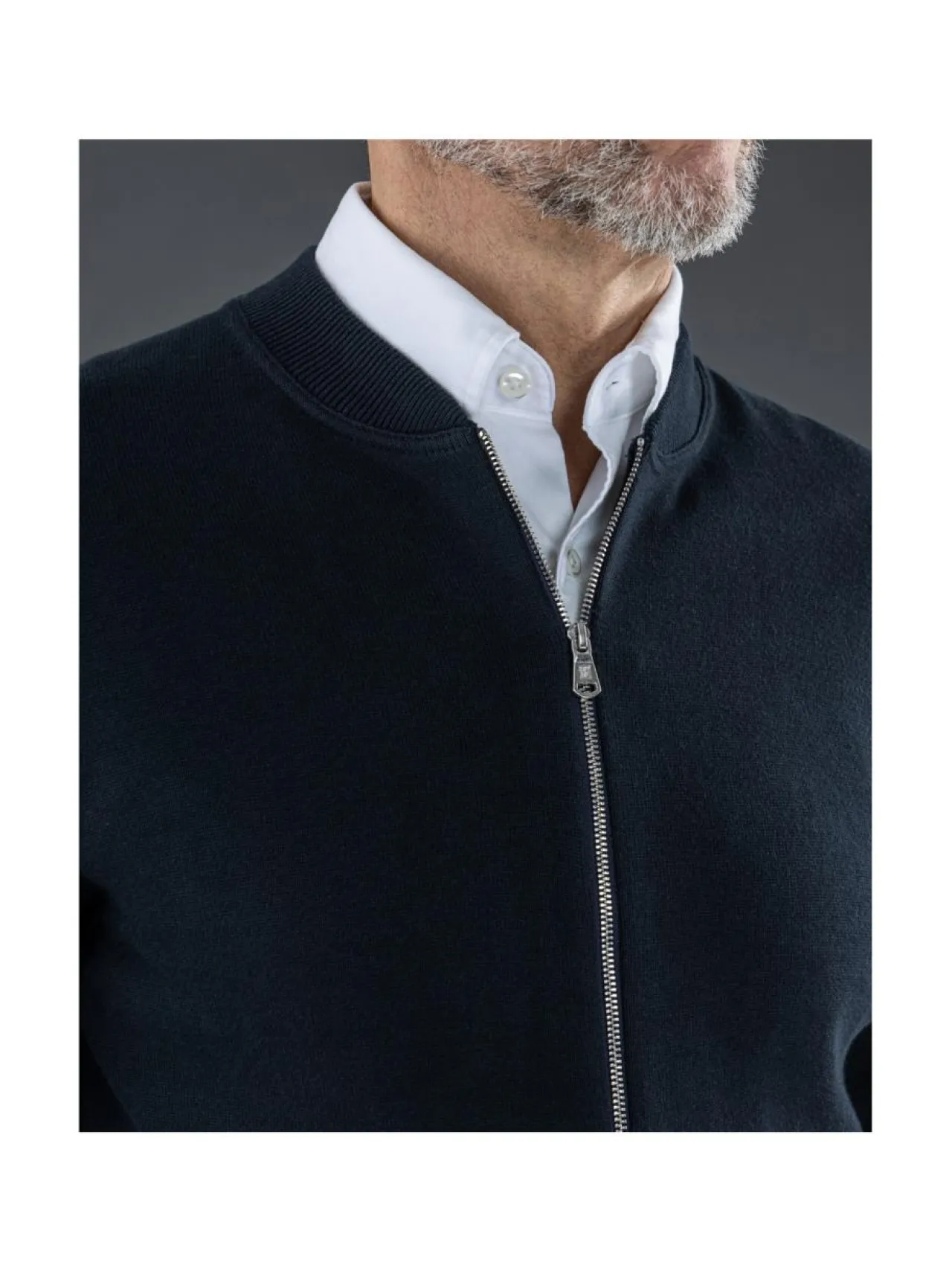 Neuleet<Berkeley Brockton Cotton Fullzip -neuletakki NAVY