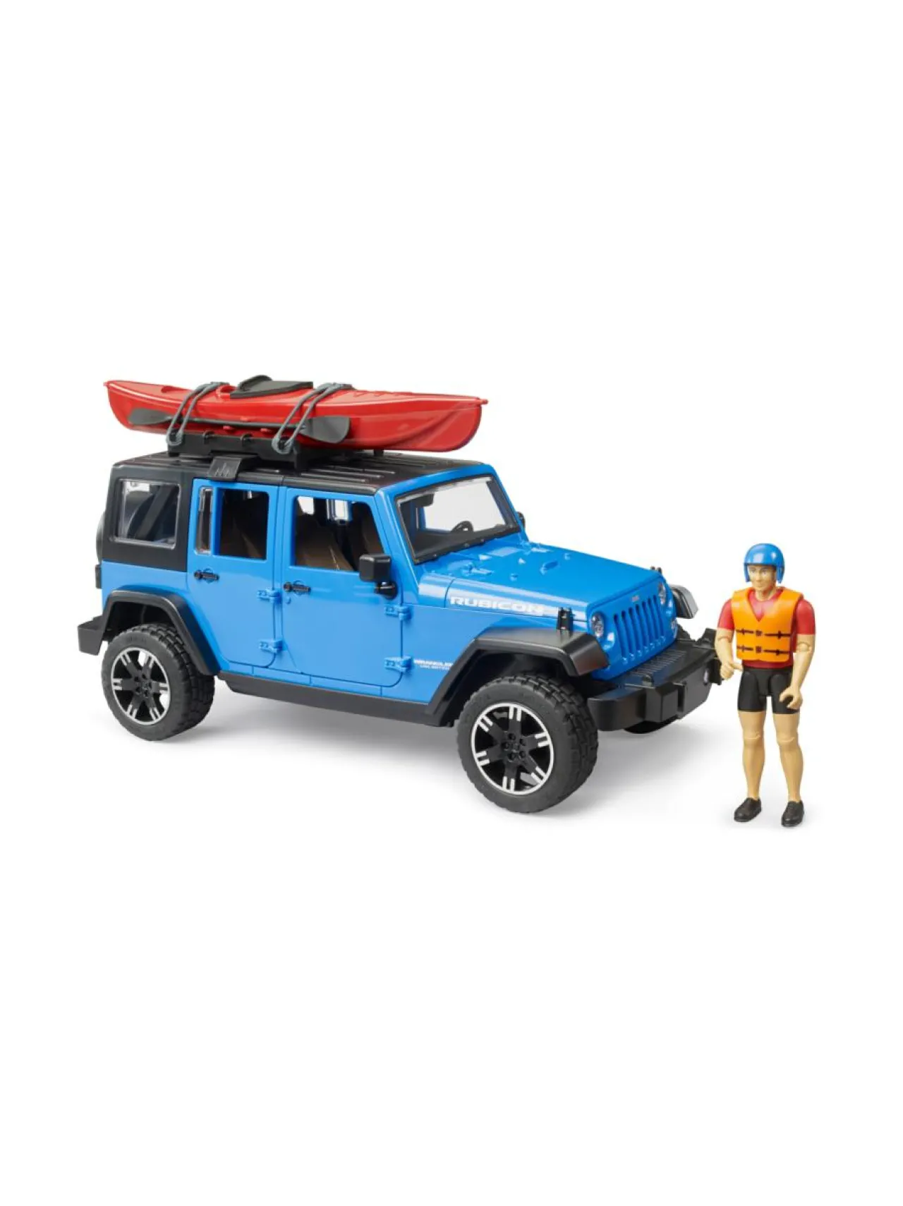 BRUDER Jeep Wrangler kajakkiveneellä 1:16^ Autot Ja Muut Ajoneuvot