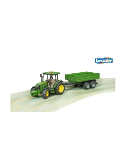BRUDER John Deere 5115M -traktori kippiperävaunulla, 1:16^ Autot Ja Muut Ajoneuvot