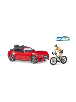 Autot Ja Muut Ajoneuvot<BRUDER Roadster-urheiluauto, maastopyörä ja pyöräilijä, 1:16