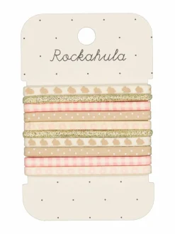 Korut & Hiuskoristeet<Rockahula Bunny Gingham Elastic Pony -hiuslenkit 10 kpl PINK