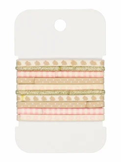 Korut & Hiuskoristeet<Rockahula Bunny Gingham Elastic Pony -hiuslenkit 10 kpl PINK