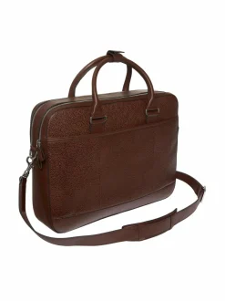 Laukut<Tiger of Sweden Burin-nahkalaukku 10N DARK BROWN