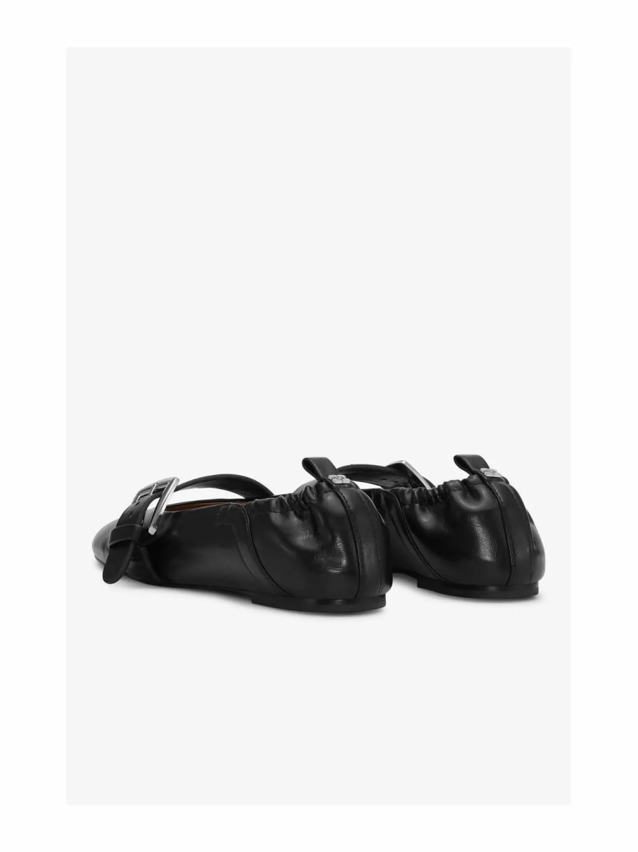 Ganni Butterfly Strap Crinkle Oleatex -ballerinat^ Avokkaat & Korkokengät
