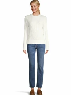 Neuleet<Tommy Hilfiger Cable Fine -neulepusero YA8 IVORY SILK