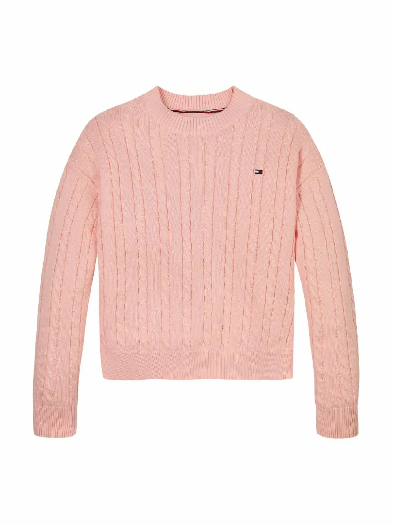Colleget & Hupparit<Tommy Hilfiger Cable-palmikkoneule TKZ CORAL ICE