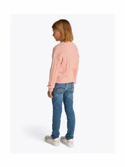 Colleget & Hupparit<Tommy Hilfiger Cable-palmikkoneule TKZ CORAL ICE