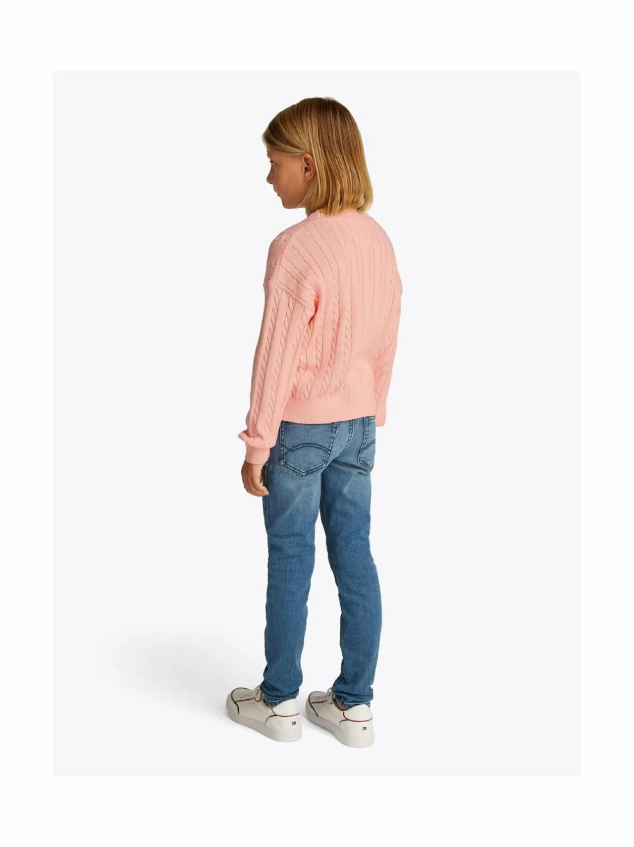 Colleget & Hupparit<Tommy Hilfiger Cable-palmikkoneule TKZ CORAL ICE