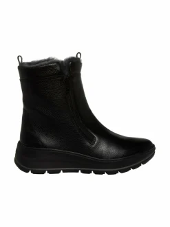 Nilkkurit<ara Calais H-last Two Zippers -nahkanilkkurit turkisvuorella 01 SCHWARZ