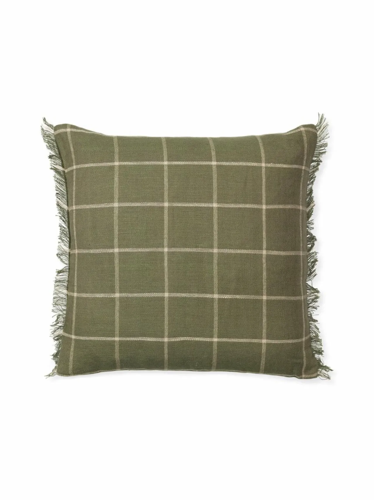 Huovat & Päiväpeitot<Ferm Living Calm-tyyny pellavasekoitteesta 50 x 50 cm OLIVE/OFF-WHITE