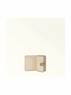Lompakot & Kotelot<Furla Camelia S Compact -nahkalompakko 3787S STUCCO GRAY+BALLERINA I INT.