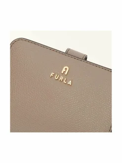 Lompakot & Kotelot<Furla Camelia S Compact -nahkalompakko 3787S STUCCO GRAY+BALLERINA I INT.