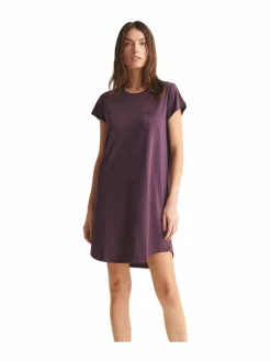 Yö- & Oloasut<Skin Carissa Pima -puuvillayöpaita PLU PLUM