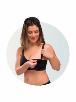Carriwell Seamless Padded Nursing Bra imetysliivit - musta^ Äitiysvaatteet