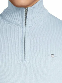 Neuleet<GANT Casual Halfzip -puuvillaneule 457 FRESH BLUE