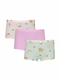 Alusvaatteet<Lindex Cat With Bow -bokserialushousut 3 pack 683 DUSTY PINK