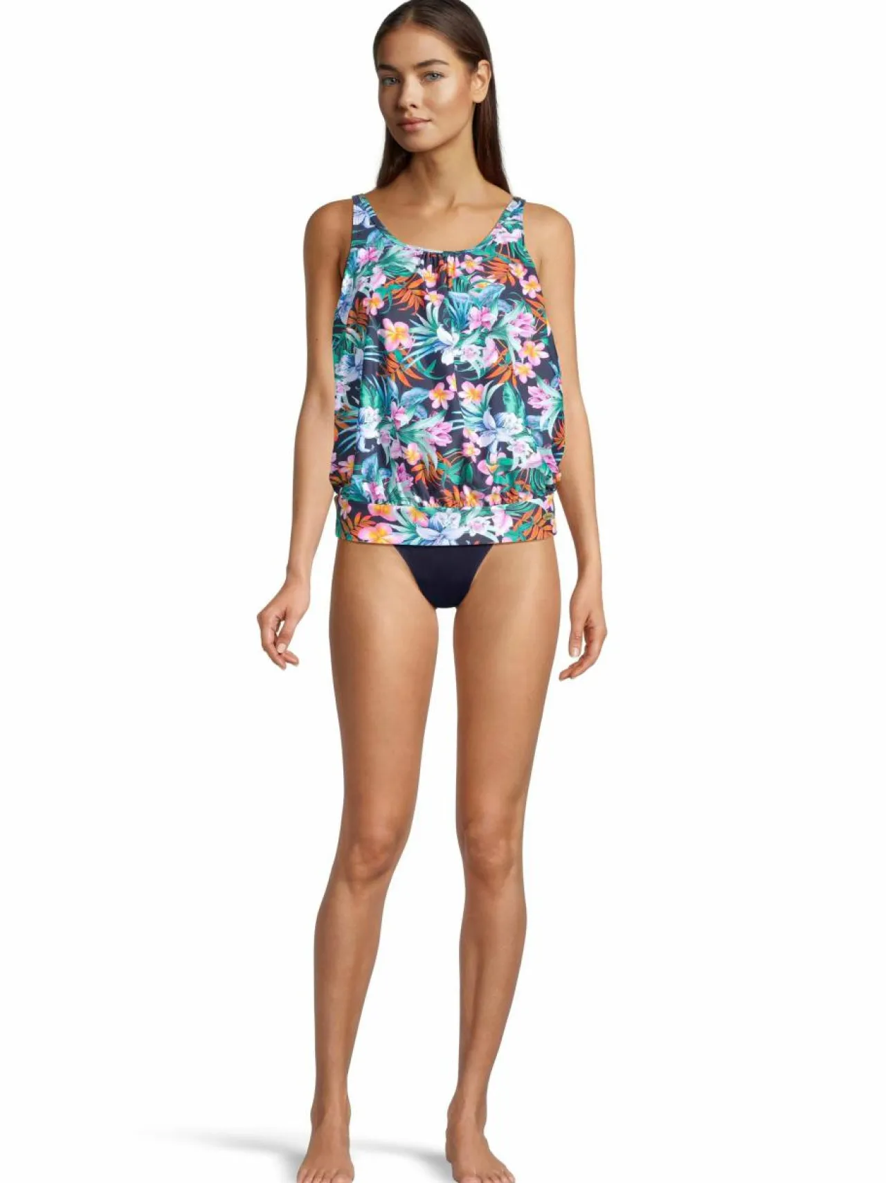 Uima-Asut<Damella Cate Rainforest -tankini 020 NAVY