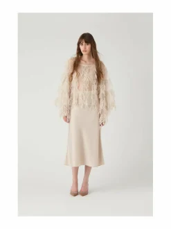 Hameet<Ida Sjöstedt Cat-satiinihame LIGHT BEIGE