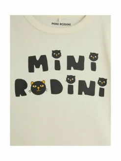 T-Paidat|T-Paidat<Mini Rodini Cats-luomupuuvillapaita 611 OFFWHITE
