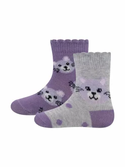 Sukat & Sukkahousut<Ewers Cat-sukat 2-pack 2 LILAC