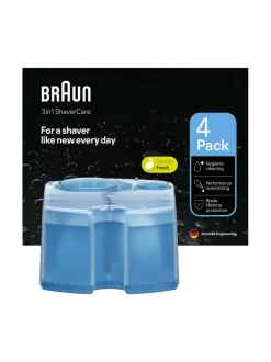 Ihokarvanpoisto<Braun CCR4 ShaverCare Clean&Renew -puhdistuskasetti 4 kpl BRIGHT