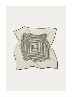 Huivit & Kaulaliinat<TOTEME Centered Monogram -silkkihuivi CREME MONOGRAM 901