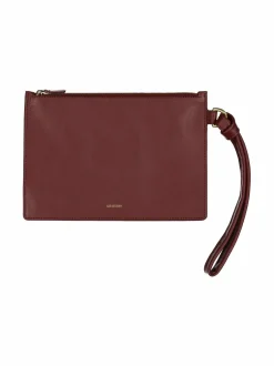 Pikkulaukut<LIÉ STUDIO Charlie Clutch -nahkalaukku BURGUNDY RED