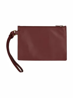 Pikkulaukut<LIÉ STUDIO Charlie Clutch -nahkalaukku BURGUNDY RED