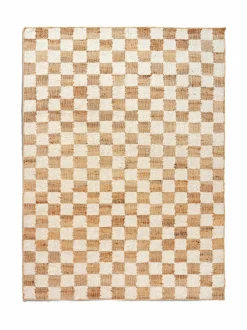 Matot<Ferm Living Check Wool Jute -matto, 140 x 200 cm OFF-WHITE/NATURAL