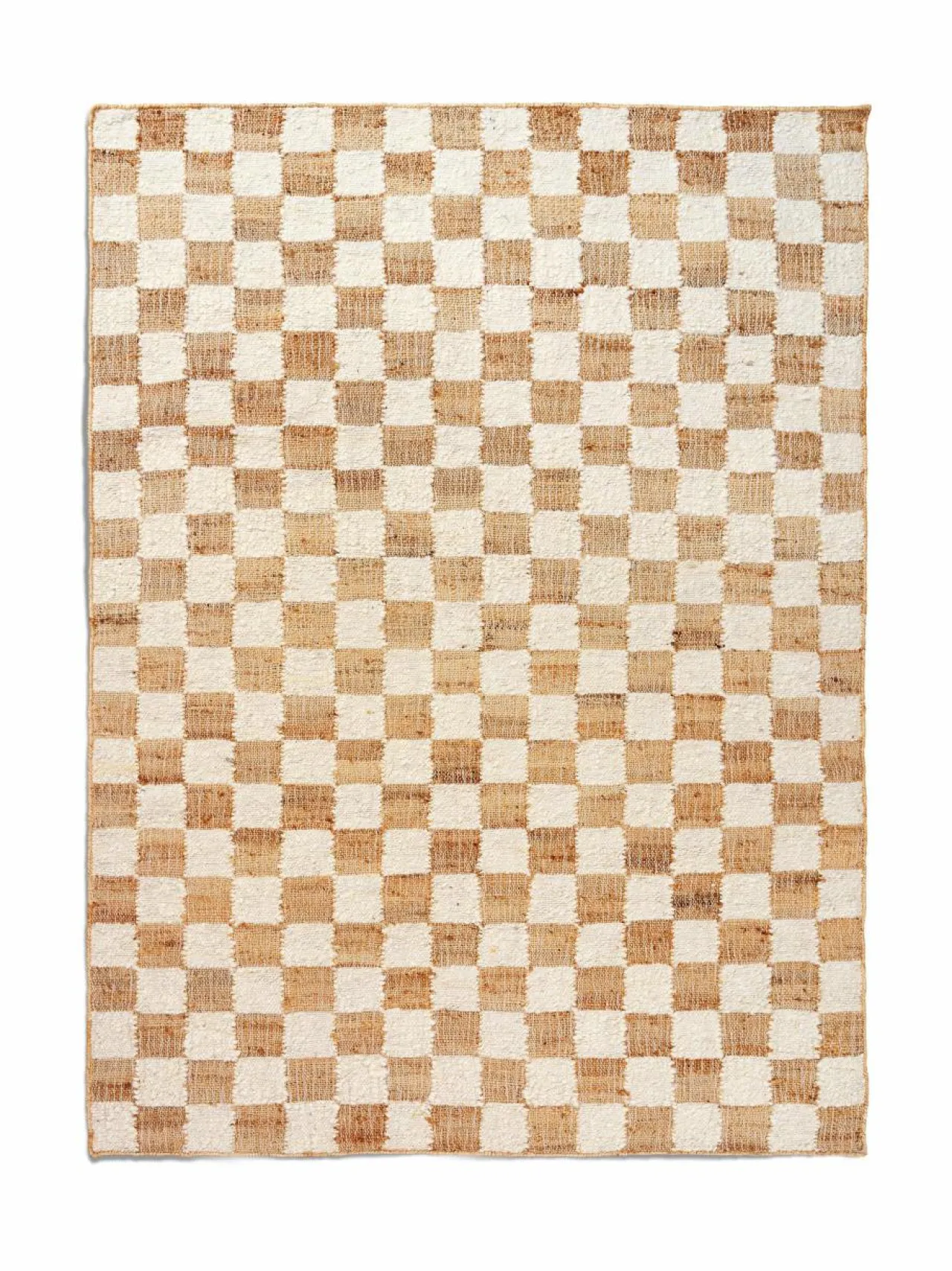 Matot<Ferm Living Check Wool Jute -matto, 140 x 200 cm OFF-WHITE/NATURAL