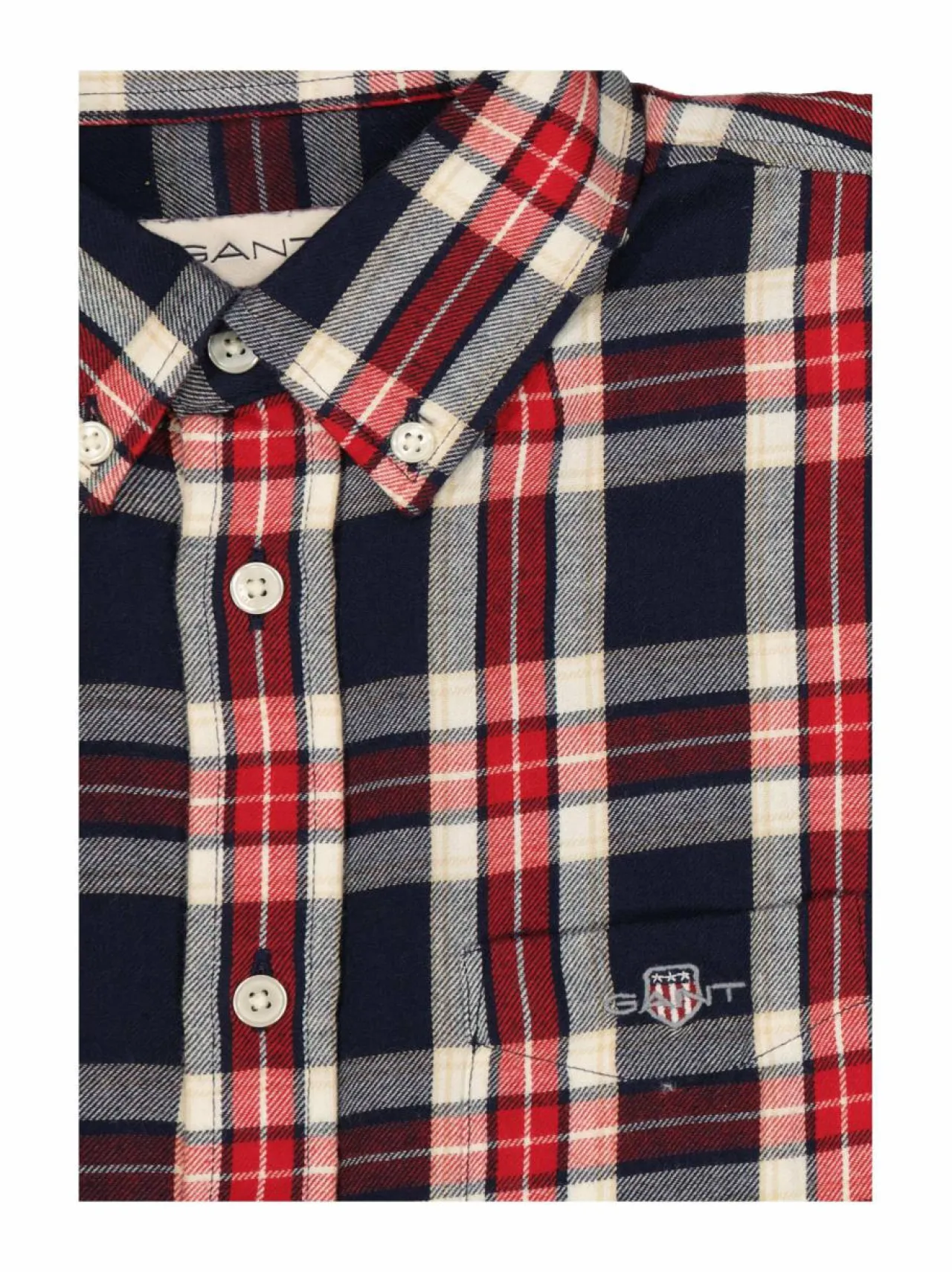 Paidat<GANT Checked Flannel -kauluspaita 433 EVENING BLUE