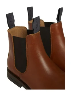 Nilkkurit<Berkeley Chelsea Leather Boots -nahkanilkkurit KONJAKINRUSKEA