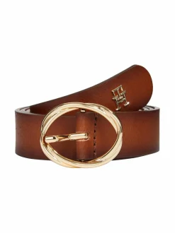 Vyöt<Tommy Hilfiger Chic 2.5 Burnished -nahkavyö 0HD COGNAC BURNISHED EDGES