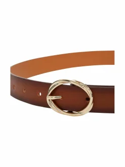 Vyöt<Tommy Hilfiger Chic 2.5 Burnished -nahkavyö 0HD COGNAC BURNISHED EDGES